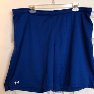 Under Armor Heat Gear shorts, royal blue, size XL, gently worn